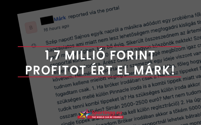 1,7 Millió Forint profitot ért el Márk az ÁRTEMISZ és az ÁRÉSZ csoporttal!